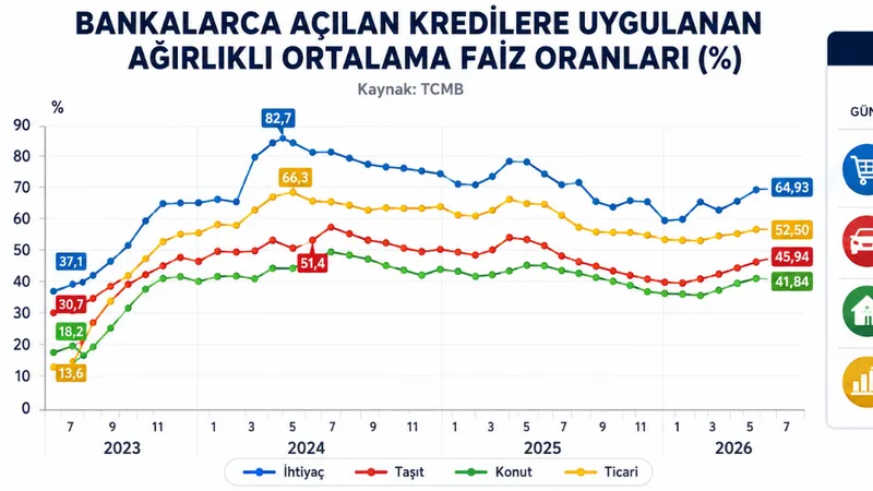 31 Temmuz 2026 KREDİ FAİZLERİ ve 3 Yıllık Serüveni